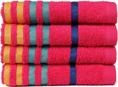 

Casa Copenhagen Cotton 475 GSM Hand Towel Set(Pack of 4, Pink), Hot pink