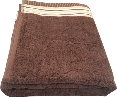 Welhouse India Cotton 250 GSM Bath Towel(Brown)