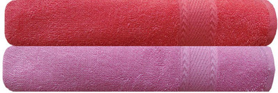 

Akin Cotton 450 GSM Bath Towel(Pack of 2, Pink, Peach), Peach;pink