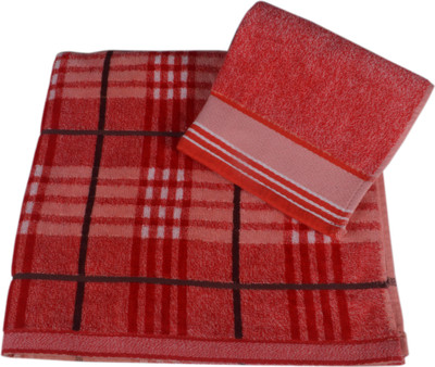 

Modern Cotton GSM Bath Towel Set(Pack of 2, Red)