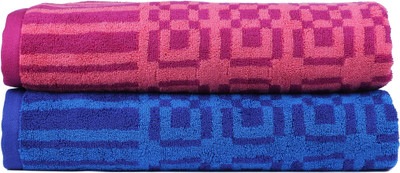 

Trident Cotton 525 GSM Bath Towel Set(Pack of 2, Blue, Pink)