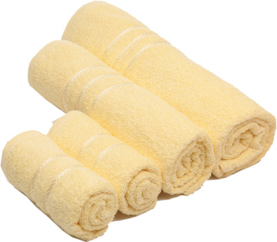 

Bombay Dyeing Cotton 430 GSM Bath Towel(Pack of 4, Yellow)