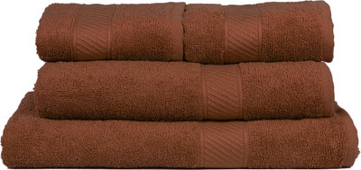 

Trident Cotton 400 GSM Bath, Hand Towel Set(Pack of 4, Brown)