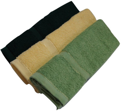

Snuggle Cotton Terry 400 GSM Hand Towel Set(Pack of 3, Light Green, Yellow, Dark Green), Dark green;light green;yellow