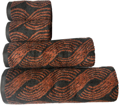 

Bombay Dyeing Cotton 500 GSM Bath, Hand Towel Set(Pack of 4, Brown)