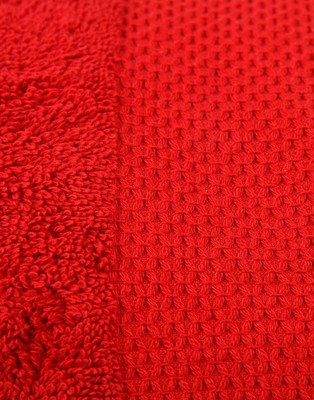 Tangerine Cotton 450 GSM Hand Towel(Pack of 2, Red)