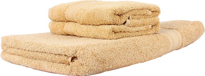 

Trident Cotton GSM Bath Towel Set(Pack of 3, Beige)