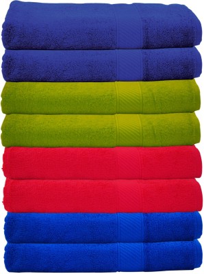 Trident Cotton Bath Towel Set(Pack of 8, Multicolor) at flipkart