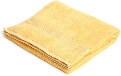 

WELHOME Cotton 450 GSM Bath Towel(Yellow)