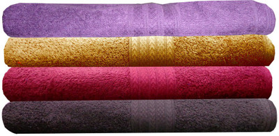 

India Furnish Cotton 450 GSM Bath Towel Set(Pack of 4, Multicolor)