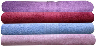 

India Furnish Cotton 450 GSM Bath Towel Set(Pack of 4, Multicolor)