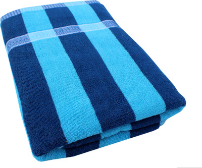 Mandhania Cotton Bath Towel(Blue)