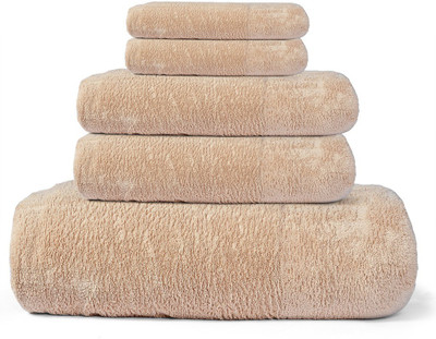 

Cortina Cotton 240 GSM Bath, Hand, Face Towel Set(Pack of 5, Brown)