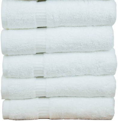 

Cotton Colors Cotton Terry 2400 GSM Bath Towel Set(Pack of 5, White)