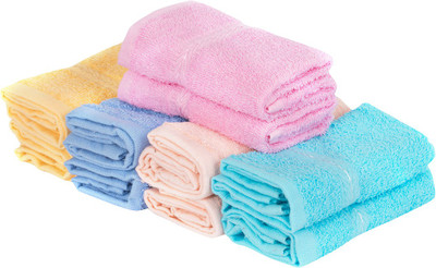 

NKP Cotton 390 GSM Face Towel(Pack of 10, Multicolor)