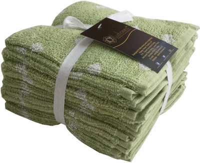 

Lushomes Cotton Terry 500 GSM Face Towel Set(Pack of 8, Green)