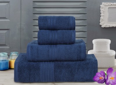 Bombay Dyeing Cotton 450 GSM Bath, Hand, Face Towel Set(Pack of 4)