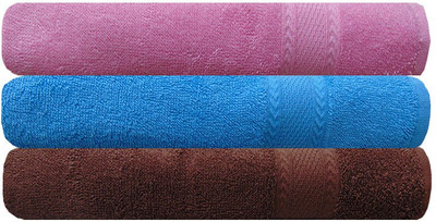 

Akin Cotton 450 GSM Bath Towel(Pack of 3, Pink, Blue, Brown), Blue;brown;pink