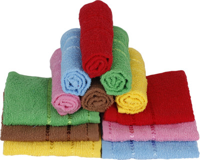

Klair Cotton 300 GSM Face Towel Set(Pack of 12, Multicolor)
