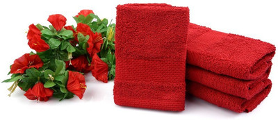 

Tangerine Cotton 450 GSM Face Towel(Pack of 4, Red)