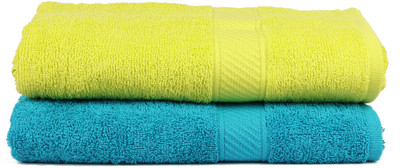 

Trident Cotton 400 GSM Bath Towel Set(Pack of 2, Blue, Light Green)