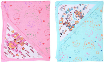 

Chhote Janab Cotton 1200 GSM Bath Towel Set(Pink, Blue), Blue;pink