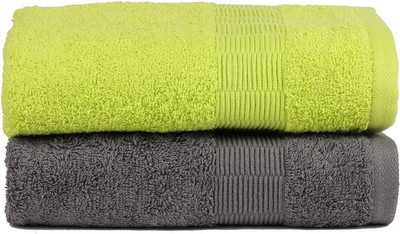 

Casa Copenhagen Cotton 450 GSM Bath Towel(Pack of 2, Multicolor), Green;grey