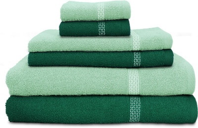 

Swiss Republic Cotton Bath, Hand & Face Towel Set(Pack of 6, Dark Green, Light Green)