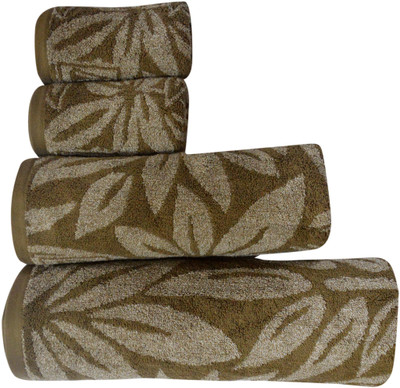 

Bombay Dyeing Cotton 500 GSM Bath, Hand Towel Set(Pack of 4, Green)