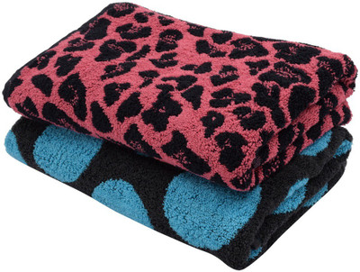 

Softweave Cotton 500 GSM Bath Towel Set(Blue, Pink)