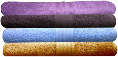 

India Furnish Cotton 450 GSM Bath Towel Set(Pack of 4, Multicolor)