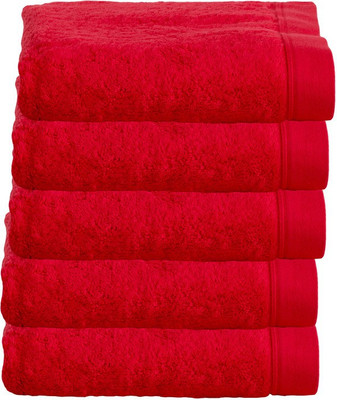 Juvenile Cotton 2400 GSM Bath Towel(Pack of 5, Red)