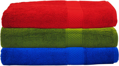 

Trident Cotton 400 GSM Bath Towel Set(Pack of 3, Multicolor)