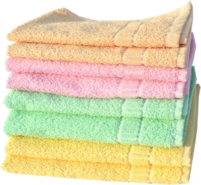 MANDHANIA Cotton GSM Hand Towel(Pack of 8)