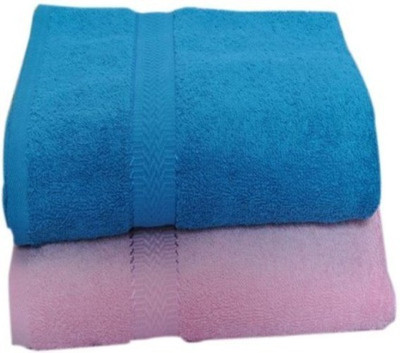 

Shopping Store Cotton 450 GSM Bath Towel(Pack of 2, Blue, Pink)