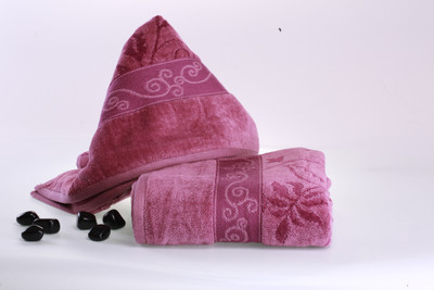 75% OFF on Eurospa Cotton Towel(Pack of 2, Purple)