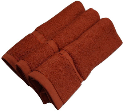 

Snuggle Cotton Terry 400 GSM Hand Towel Set(Pack of 3, Orange)