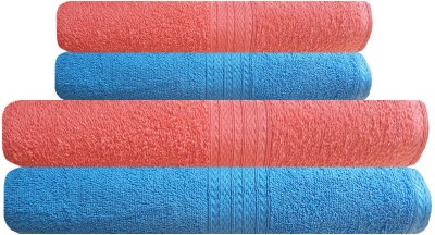 AkiN Cotton 500 GSM Bath, Hand Towel Set(Pack of 4)