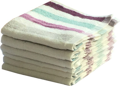 

Lushomes Cotton Terry 401 GSM Face Towel Set(Pack of 6, Multicolor)