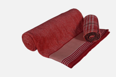 

Modern Cotton GSM Bath Towel Set(Pack of 2, Red)