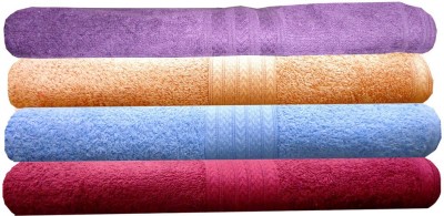 

India Furnish Cotton 450 GSM Bath Towel Set(Pack of 4, Multicolor)