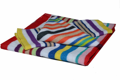 

Maa Sharda Exports Cotton 2000 GSM Bath Towel Set(Red, Blue, White, Green), Blue;green;red;white