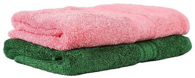 

Earth Ro System Cotton 450 GSM Bath Towel Set(Pack of 2, Green, Pink)