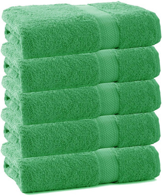 

Juvenile Cotton 2000 GSM Bath, Hair, Sport Towel Set(Pack of 5, Green)