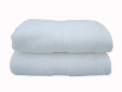

Divine Overseas Cotton 582 GSM Hand Towel Set(Pack of 2, White)