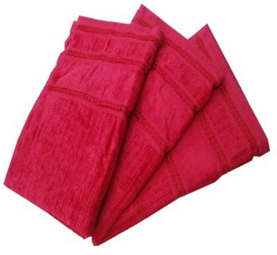 

Gangotri Overseas Cotton Face Towel Set(Pack of 3, Red)
