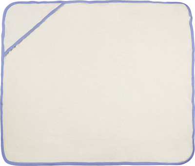 

Eco Organic Life Style Cotton Terry 220 GSM Bath Towel(White, Blue), Fab blue;off white