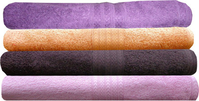 

India Furnish Cotton 450 GSM Bath Towel Set(Pack of 4, Multicolor)