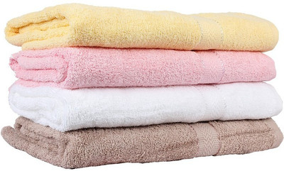 Earth Ro System Cotton 400 GSM Bath Towel Set(Pack of 4, Multicolor)