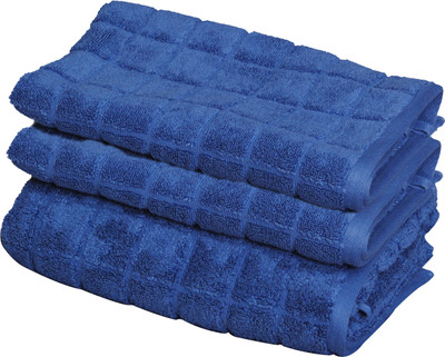 

Avira Home Cotton 600 GSM Bath, Hand Towel Set(Pack of 3, Blue)